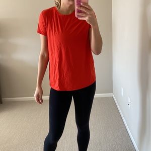 Athleta Workout shirt with back slit